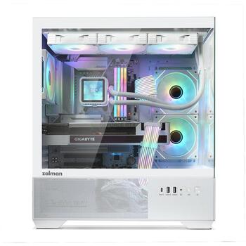 Zalman CHRONIX V2 WHITE, корпус ATX Mid-Tower, 3x120mm ARGB вентилятора, белый (CHRONIX V2 WHITE)