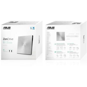 ASUS DVD-привод SDRW-08U9M-U/SIL/G/AS/P2G, USB 2.0, DVD±RW, скорость записи 8x, скорость записи CD-R 24x, время доступа 160 мс (SDRW-08U9M-U/SIL/G/AS/P2G)