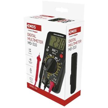 Emos Мультиметр MD-310 M3620N, 150 × 75 × 35 мм, 20 мА – 10 А, 200–300 В, 200 мВ – 300 В, 3,5 разряда, ручной, да, да, да (M3620N)