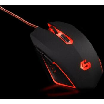 Gembird USB datorpele GAMING MUSG-001-R, 2400 DPI, 6 pogas, ergonomisks dizains, 1.3m kabelis (MUSG-001-R)