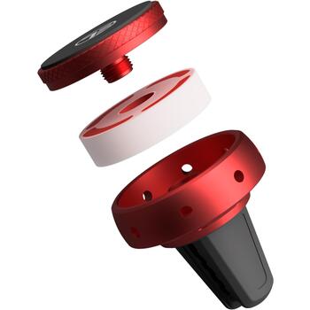 Tellur FreshDot автомобильный держатель для телефона магнитный TLL171181, 50г, анодированный алюминий + силикон, красный (TLL171181)