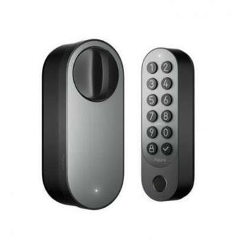 Aqara смарт-замок U200/EL-D02D-B, черный, Bluetooth 5.0, NFC, считыватель отпечатков пальцев, адаптер на AA батареи (EL-D02D-B)