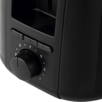 Jata Tosteris JETT1585, 1400 W, 2 maizītes, elektroniskā vadība, melna, atkausēšanas funkcija, izņemama drupaču paplāte (JETT1585)