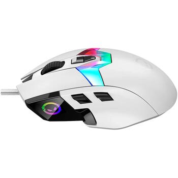 Проводная игровая мышь 8000 Гц poll rate 16000 DPI 6–7 кнопок RGB Белая LRG MSP80 WH Lorgar (LRG-MSP80-WH)
