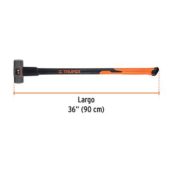 Astoņstūra āmurs 2700g, stiklašķiedras rokturis 91cm MD-6F TRUPER (MD-6F)