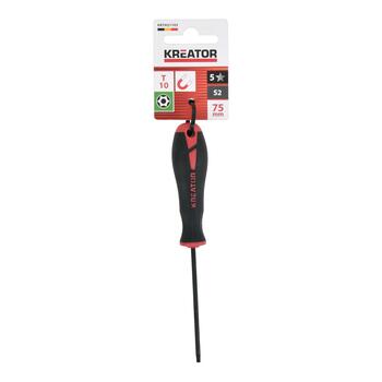 Kreator KRTH21105 Torx skrūvgriezis, 75mm, T10, magnētiskais gals, neslīdošs rokturis (KRTH21105)