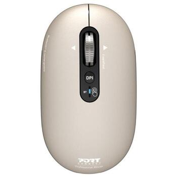 Port Connect PURE MAC 910504, bezvadu optiskā pele, Bluetooth, 1000/1600/2400/3200 DPI, 5 pogas, iebūvēts akumulators (910504)