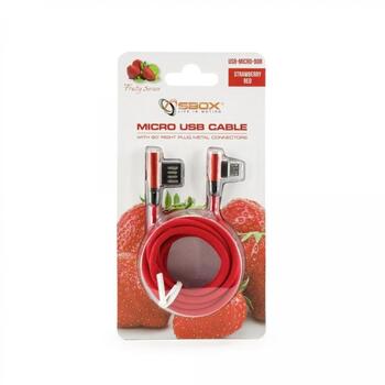 Sbox USB кабель USB-MICRO-90-R, 1,5м, 480 Mbit/s, USB A M, microUSB M, металлические разъемы, красный (USB-MICRO-90-R)