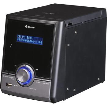 Denver MDA-285 111161100170, 50W, DAB+/FM, Bluetooth, USB, CD, MP3, 3.5mm AUX, будильник, черный (111161100170)