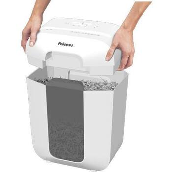 Fellowes Шредер 100110064 9 листов, 4 x 37 мм, 17 Л, Кросс-резка, Защита от случайного включения, 5 минут работы (100110064)