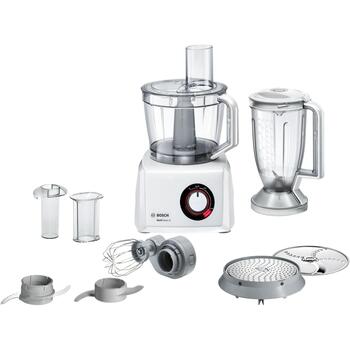 Bosch Pārtikas pārstrādātājs MultiTalent 8 MC812W501, 1000 W, 2 ātrumi, 3.9 L bļoda, blenderis, balts (MC812W501)