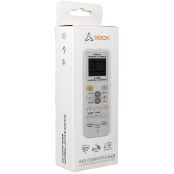 Sbox RC-01408-AIRCON универсальный пульт для кондиционера, 8м, 2xAAA, белый (RC-01408-AIRCON)