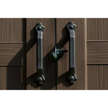 Keter Садовый сарай Factor 8x8 29197916, 256x255x243см, стальной каркас, имитация дерева, вентиляция, окно, двустворчатые двери (29197916)