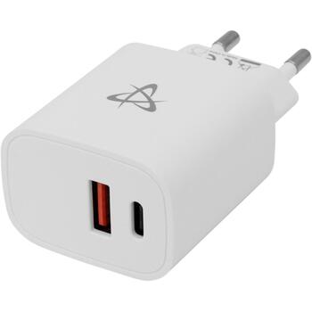 Sbox Зарядное устройство HC-693, 15W, USB-A 5/9/12V 3/2/1,5A, TYPE-C 5/9/12V 3/2,22/1,67A, белый, ABS/PC (HC-693)