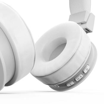 Hama 00184197 Freedom Lit II, беспроводные наушники, Bluetooth 5.3, 40mm, ANC, 30h, USB-C, белый (00184197)