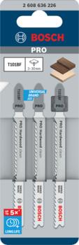 3 figūrzāģa asmeņi Bimet. T 101 BF, Figūrzāģiem PRO HARDWOOD CLEAN T101BF FIGŪRZĀĢA ASMENS, 2608636226, BOSCH (2608636226)