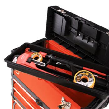 Yato Instrumentu kaste YT-09101, 520x320x720 mm, 3 moduļi, 4 atvilktnes, 2 riteņi, alumīnija rokturis, PP un tērauds, 20 kg, 5 kg (YT-09101)