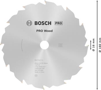 Ripzāģa disks 160x16mm Speedline Wood, Rokas ripzāģiem PRO WOOD RIPZĀĢA ASMENS, 2608640784, BOSCH (2608640784)