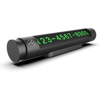 Tellur Временная парковочная карта TLL171251, 76g, 143,8 x 22 x 25,6 mm, черный, алюминиевый сплав + ABS, два номера (TLL171251)