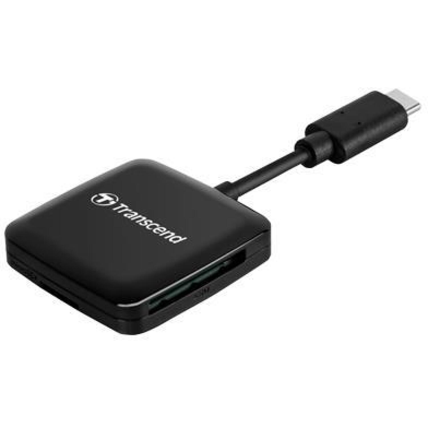 Transcend картридер TS-RDC3, USB 3.2 Gen 1 Type-C, microSDHC/microSDXC/SDHC/SDXC, черный, CE/FCC/BSMI/KC/RCM/EAC (TS-RDC3)