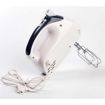 Adler Миксер AD 4201 g, 300 Вт, 5 скоростей, Турбо режим, 2 венчика, 2 крюка для теста, белый (AD 4201 g)