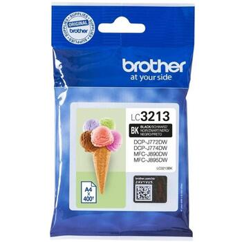 Brother чернильный картридж LC3213BK, черный, 400 страниц ISO/IEC 24711, струйный, оригинальный, 1 шт (LC3213BK)