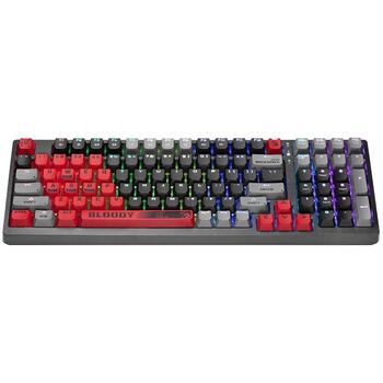 A4Tech Клавиатура A4TKLA47388, USB проводная, Черная, Красная, Механическая, RGB подсветка, Anti-Ghosting, Макро клавиши (A4TKLA47388)
