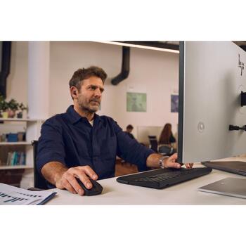 HP klaviatūra un pele BD5F3AA#ABB, 2x AAA, 1x AA, 1200 DPI, Bluetooth, USB Type-A, melna, klusie taustiņi, roku balsts (BD5F3AA#ABB)