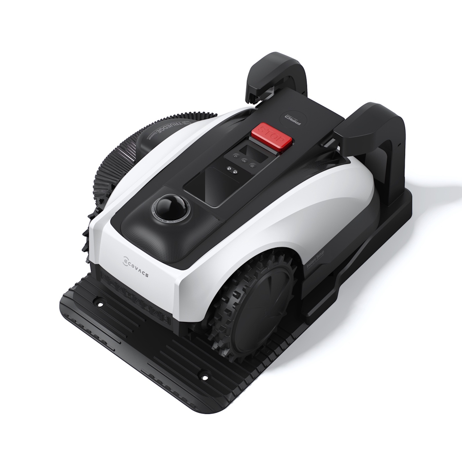 Ecovacs GOAT O1200 LiDAR PRO робот-газонокосилка беспроводной 1200m² 220mm LiDAR навигация Черно-Белая (GOAT O1200)