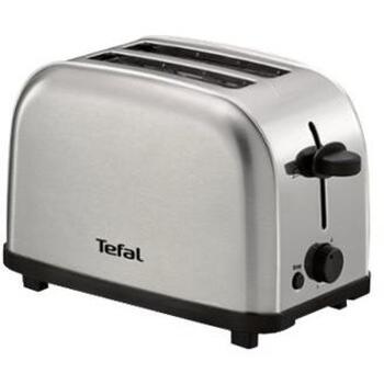 Tefal Toasteris TT330D, 700W, 2 šķēles, nerūsējošais tērauds, 6 apbrūnināšanas līmeņi, augsta pacelšana, izņemama drupaču paplāte (TT330D)