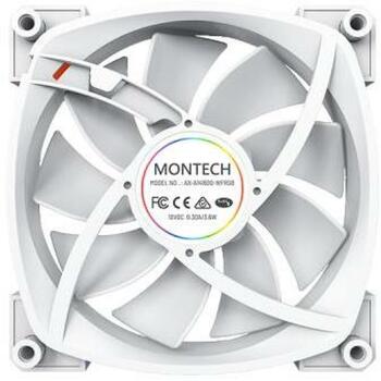 Montech Datora korpuss ventilators AX140PWMWHITE, 140mm, 540-1760RPM, 27.9dB, Rifle bearing, 4-pin, 5V 3-pin RGB (AX140PWMWHITE)