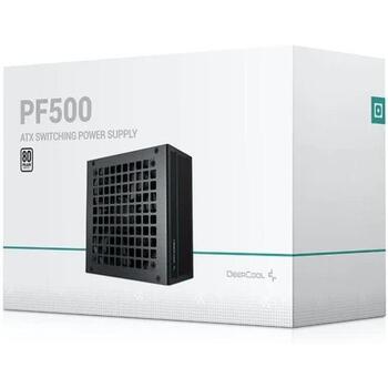 Deepcool Barošanas bloks PF500 R-PF500D-HA0B-EU, 500 W, 120 mm ventilators, 80 PLUS White, 1 x 24 pin ATX, 1 x 8 pin EPS12V (R-PF500D-HA0B-EU)