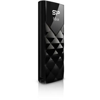 Silicon Power Ultima U03 USB флеш-накопитель SP016GBUF2U03V1K, 16 ГБ, USB Type-A, 2.0, черный, 256-bit AES, CE/FCC/BSMI (SP016GBUF2U03V1K)