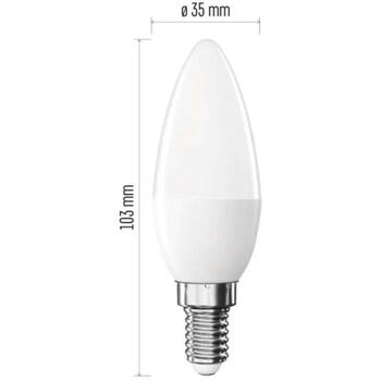 Emos LED лампочка Classic Candle ZQ3E21, 4,2 Вт, 470 лм, теплый белый, E14, 30 000 часов, 240°, 2 700 K (ZQ3E21)