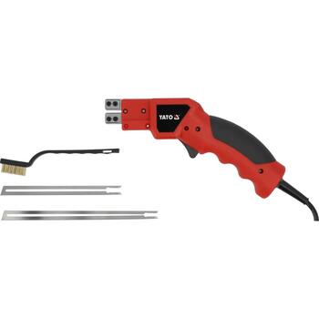 Yato EPS термонож YT-82191, 150W, 230V AC, 50Hz, 500°C, 150мм, 200мм, класс II, IPX0, LED индикаторы, выключатель, сменные лезвия (YT-82191)