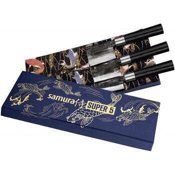 Samura Super 5 SP5-0220, 3 Damaskas tērauda naži, VG-10 serde, 182mm, mikarta rokturi, dāvanu kaste (SP5-0220)