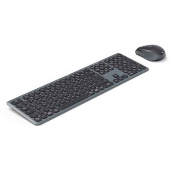 Hama беспроводной комплект клавиатуры и мыши U8173065, USB, 10 м, 800-1600 dpi, батарейки AAA, серый, черный (U8173065)
