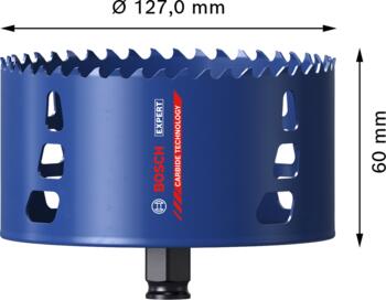 Karbīda caurumzāģis Tough Material 127mm, Urbjmašīnām/skrūvgriežiem, triecienurbjmašīnām/triecienskrūvgriežiem EXPERT MULTI MATERIAL PC PLUS CAURUMZĀĢIS, 2608900443, BOSCH (2608900443)