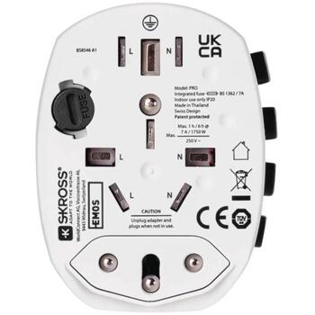 Emos Путевой адаптер P0056N, 250 V~/ 7 A max., 6 типов розеток, 3 типа вилок, белый (P0056N)