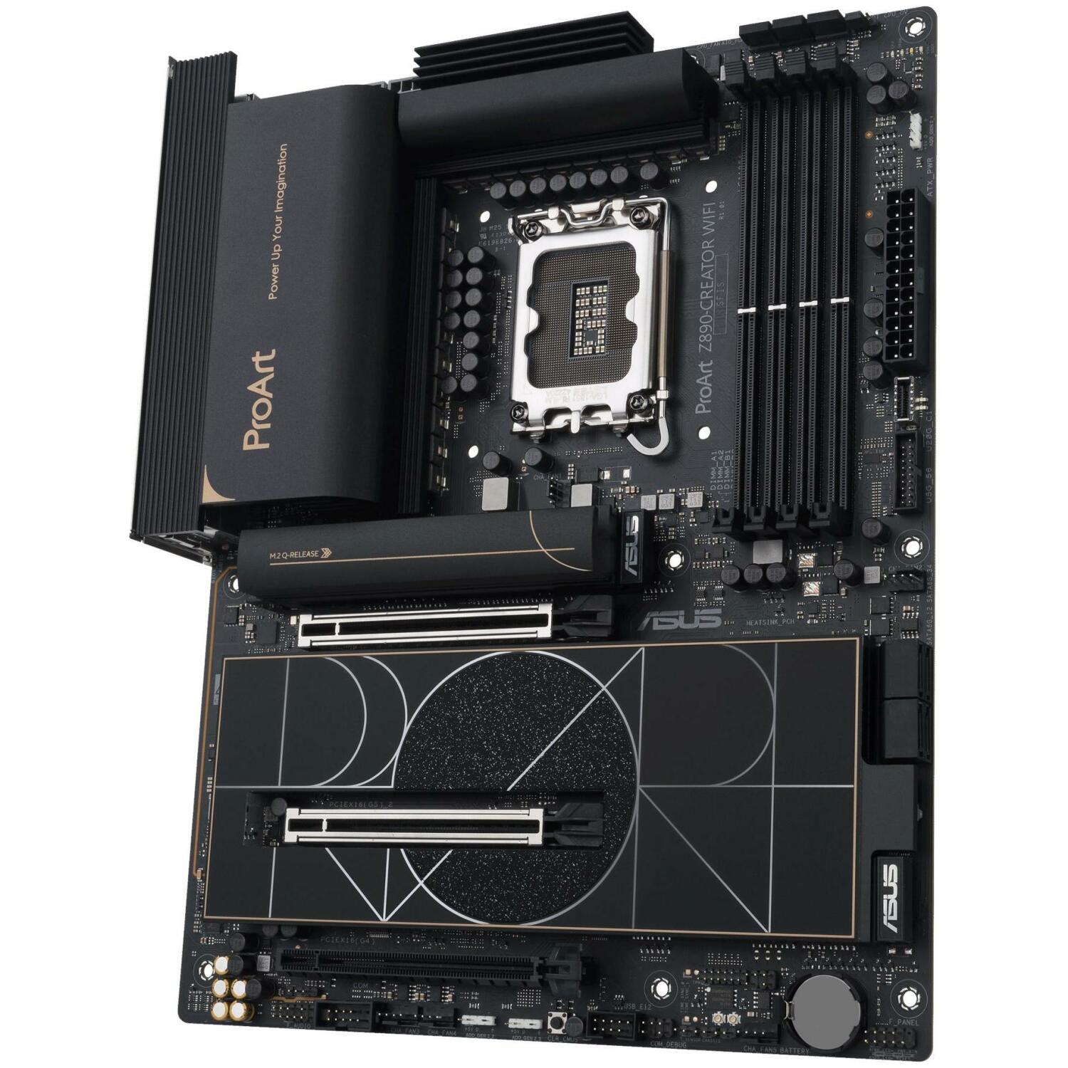 Asus настольная плата PROART Z890-CREATOR WIFI, LGA 1851, DDR5, 192 ГБ, 5 M.2, 10 Гбит, 2.5 Гбит, Wi-Fi 7, 3 Thunderbolt (PROART Z890-CREATOR WIFI)