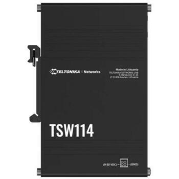 Teltonika коммутатор TSW114000000 5 x Gigabit Ethernet 10/100/1000, IP30, DC, 2000 MAC адресов, настенное крепление (TSW114000000)
