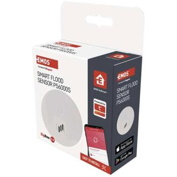 Emos Датчик утечки воды P56000S, 18 × 75 × 75 мм, Zigbee 3.0, 10 лет, IP65, 1 × 3 V CR2, ≤ 80% RH, > 85 дБ (P56000S)