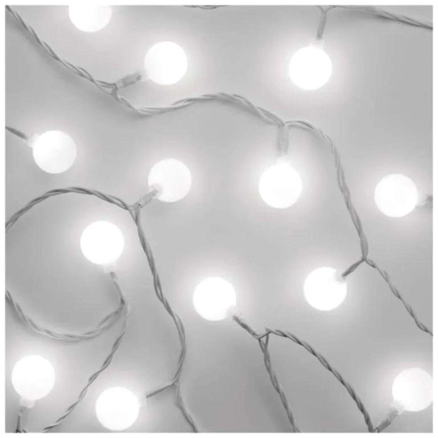 Emos Рождественская гирлянда D5AC01, 4 м, 40 LED, 3,6 Вт, IP44, холодный белый, 10 000 ч, 5 м длина кабеля (D5AC01)
