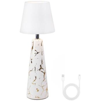 Beper Настольная лампа P207ILI500, 1.5W, Белый мрамор/Золото, Керамика/Металл, LED, 1 Лампа, Затемнение (P207ILI500)