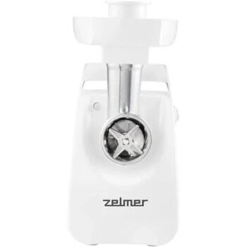 Zelmer ZMM9802B мясорубка, 70504991P, 2200 Вт, 3 кг/мин, 3 решетки, реверс, насадка для колбас, белый (70504991P)