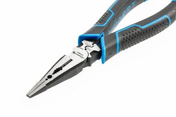 Hogert Профессиональные расширенные зажимные плоскогубцы HT1P247, 185mm, 0.75-1.5mm², 1.5-2.5mm², 43-48HRC, 58-63HRC, CRV 60 сталь (HT1P247)