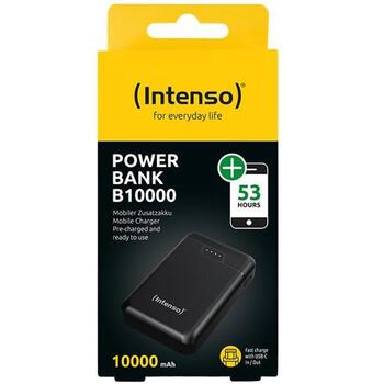 Intenso Power Bank B10000 7320530, 10000 мАч, 12 Вт, 3 устройства, USB-C, 2x USB-A, индикатор состояния LED (7320530)
