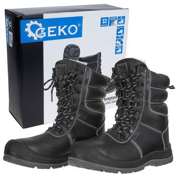 Geko darba apavi S3 G90562-45, 45, PU, melns, SRC, E, FO, tērauda purngali, perforācijas izturība (G90562-45)