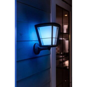 Philips Hue уличный настенный светильник Econic 8718696170571, 15Вт, 1140лм, IP44, 2000-6500K, LED, черный, диммируемый, Bluetooth (8718696170571)