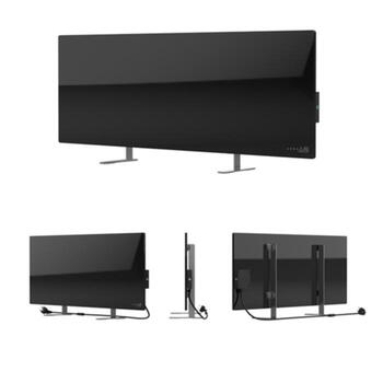 Viedais premium klases infrasarkanais un konvekcijas sildītājs līdz 30m² 700W 11mm rūdīta stikla panelis ar Wi-Fi 110×40×4 cm melns AGH0002S Aeno (AGH0002S)